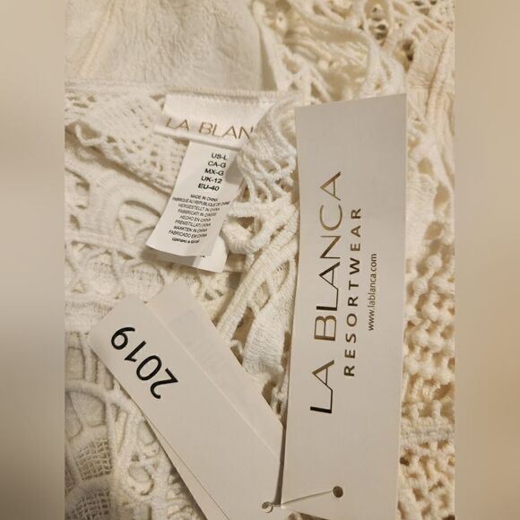 LA Blanca Women's wide neck maxi scarf dress size L - Picture 5 of 5